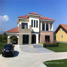 Two Floor Light Steel House at Low Cost with Car Garage and 3 Bedrooms